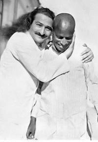 Meher Baba with Mohammed Mast